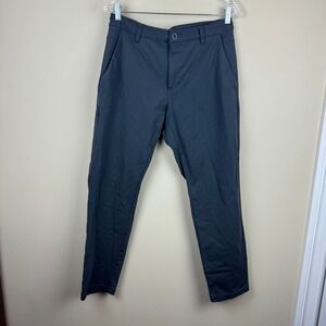 BYLT Premium Basics Everyday Pant 2.0 Slim Fit Dark Charcoal Gray Mens 34